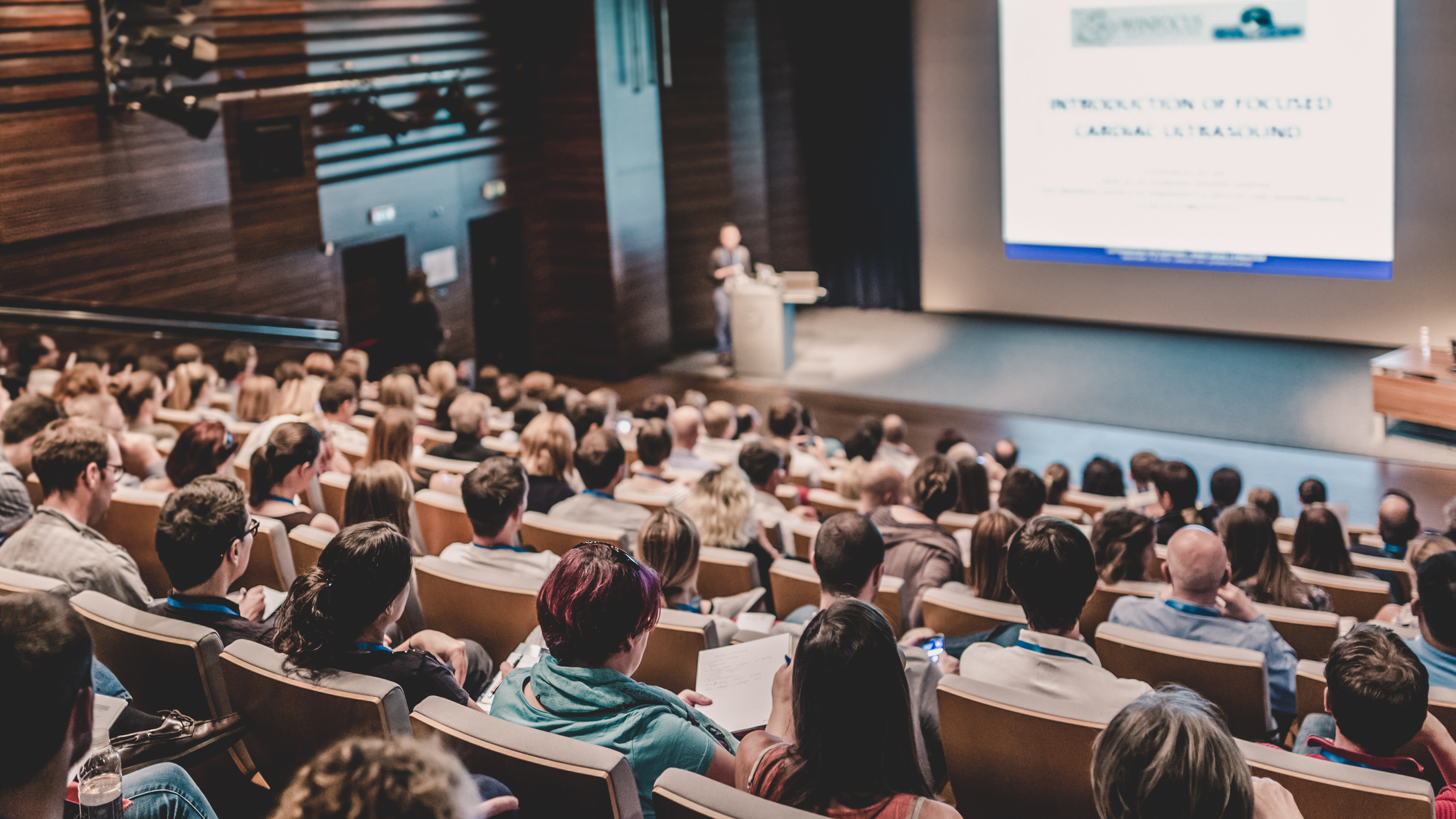 An image showing a full lecture hall